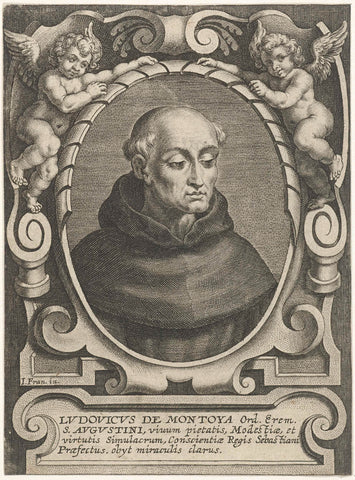 Portrait of the Augustinian Ludovicus de Montoya, Cornelis Galle (I), 1636 Canvas Print