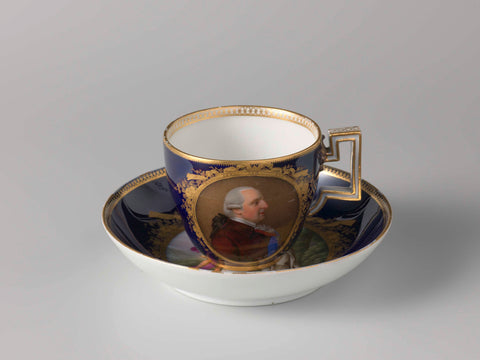 Cup and saucer with the portraits of Count Camillo Marcolini and Baroness Maria Anna O’Kelly, Meissener Porzellan Manufaktur, c. 1790 Canvas Print