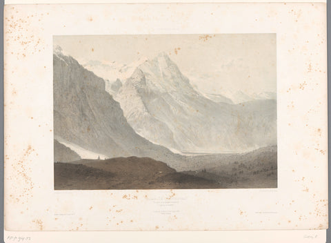 View of the valley of Grindelwald, Eugène Cicéri, 1859 Canvas Print