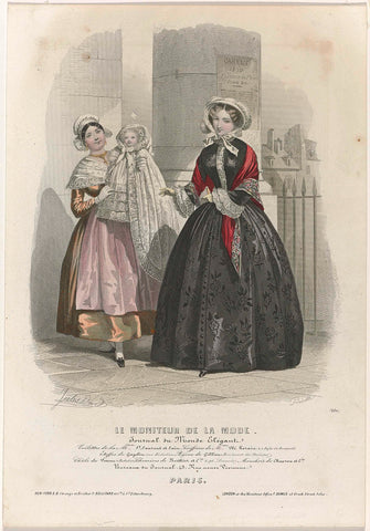 Le Moniteur de la Mode, maart 1850, No. 250 : Toilettes de la Mon St. Laurent (...), Jean-Baptiste Réville, 1850 Canvas Print