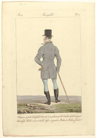 Incroyables et Merveilleuses, 1811, Incroyable, No. 10: Chapeau à petit bord plat (...)., Georges Jacques Gatine, 1811 Canvas Print