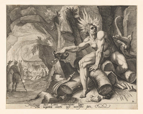 The element of fire, Jacob de Gheyn (II) (attributed to), 1588 - 1592 Canvas Print