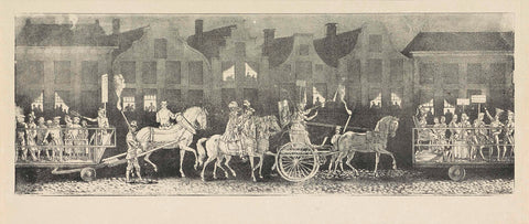 Optocht in maskerade (plate 3), 1829, Johannes Paulus Houtman, 1829 Canvas Print