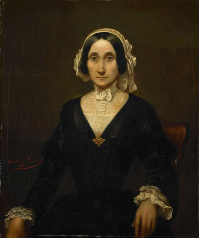 Portrait of Mrs. W.J.S. van Alphen, Baroness van Reede van Oudtshoorn, Raden Sarief Bastaman Saleh, 1854 Canvas Print