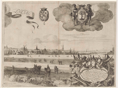 View of Haarlem C, right leaf, Jan van de Velde (II), 1652 Canvas Print