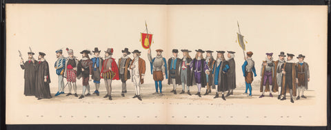 Masquerade of the Leiden students, 1875 (plate 8), Gerardus Johannes Bos, 1875 Canvas Print