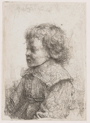 Portrait of a boy, Rembrandt van Rijn, 1641 Canvas Print