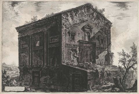 Tombe van Aspasia Annia Regilla te Rome, Giovanni Battista Piranesi, 1748–1778 Canvas Print