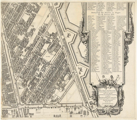 Map of Amsterdam (leaf middle right), 1625, Balthasar Florisz. of Berckenrode, 1625 Canvas Print