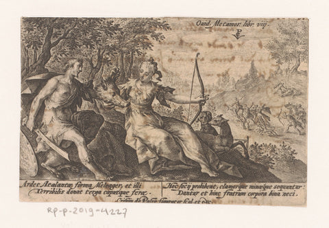 Meleager and Atalanta, Crispijn van de Passe (I), 1602 - 1604 Canvas Print