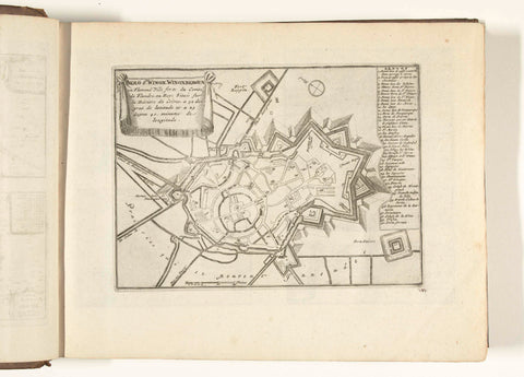 Map of Sint-Winoksbergen, 1726, anonymous, 1726 Canvas Print