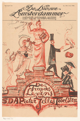 Title page for: 'De Nieuwe Amsterdammer', 18 June 1918, Jan van Wijk (1890-1923), 1918 Canvas Print