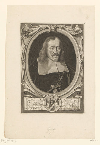 Portret van Georg Wölcker, Jakob von Sandrart, 1640 - 1708 Canvas Print