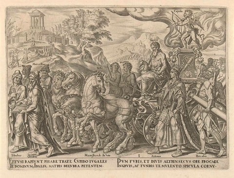 Triumph of love, Philips Galle, c. 1565 Canvas Print