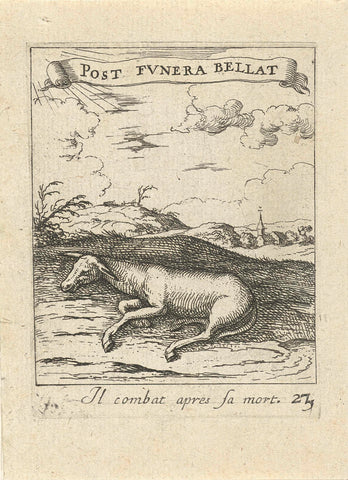 Dead donkey, Albert Flamen, 1672 Canvas Print