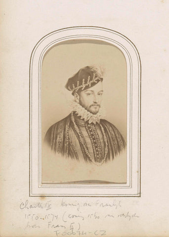 Photo reproduction of (presumably) a print by Charles IX, King of France, anonymous, 1855 - 1880 Canvas Print