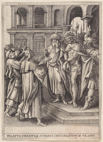 Christ shown to the people, anonymous, 1560 - 1600 Canvas Print