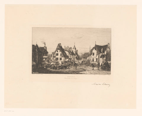 View of Cusset, Maxime François Antoine Lalanne, 1865 - 1866 Canvas Print