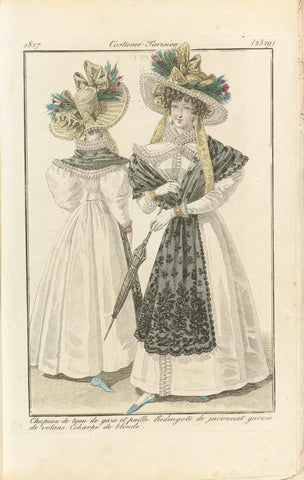 Journal des dames et des modes 1827, Costume Parisien (2529), anonymous, 1827 Canvas Print