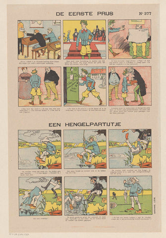 De eerste prijs / Een hengelpartijtje, Gordinne, 1894 - 1959 Canvas Print