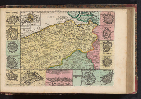 Map of Flanders, anonymous, 1735 Canvas Print