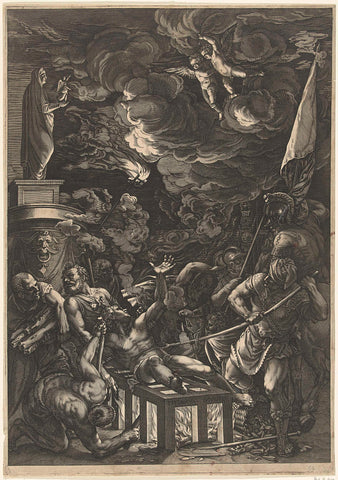 The Torture of Saint Laurentius, Cornelis Cort, in or after 1571 - before 1666 Canvas Print