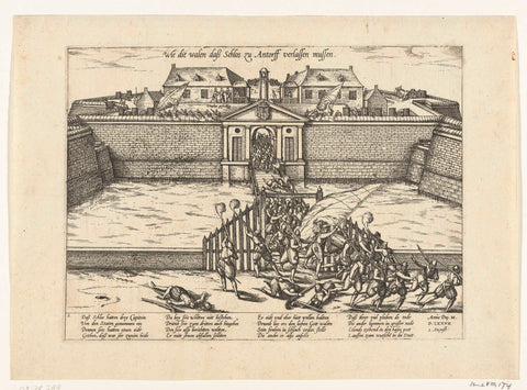 Walloons leave the citadel of Antwerp, 1577, Frans Hogenberg, 1577 - 1579 Canvas Print