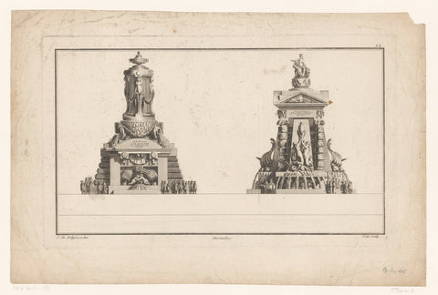 Two Fountains, Augustin Foin, 1771 Canvas Print