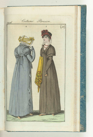 Journal des Dames et des Modes, editie Frankfurt 15 December 1806, Costume Parisien (51), anonymous, 1806 Canvas Print