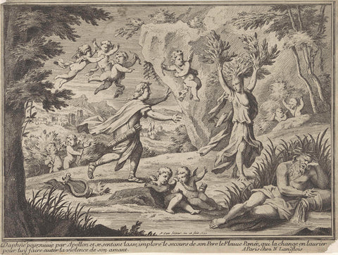 Apollo and Daphne, Paul of Somer (II), 1677 Canvas Print