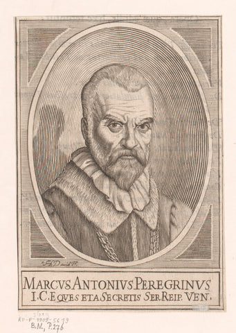 Portrait of Marco Antonio Pellegrini, Jerôme David, 1630 Canvas Print