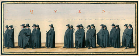 The funeral procession of Frederik Hendrik, plate no. 8, Pieter Nolpe, 1651 Canvas Print