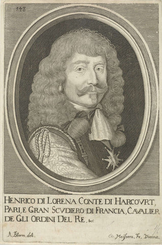 Portrait of Henri de Lorraine, Cornelis Meyssens, 1670 Canvas Print