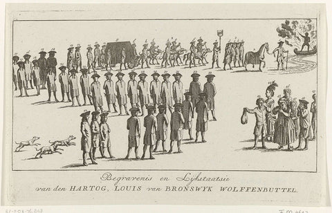 Funeral procession of the Duke of Brunswick, 1784, anonymous, 1784 Canvas Print