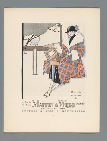 Gazette du Bon Ton, 1921 - No. 2, Pl. VIII: Advertentie Mappin & Webb, Leroy, 1921 Canvas Print