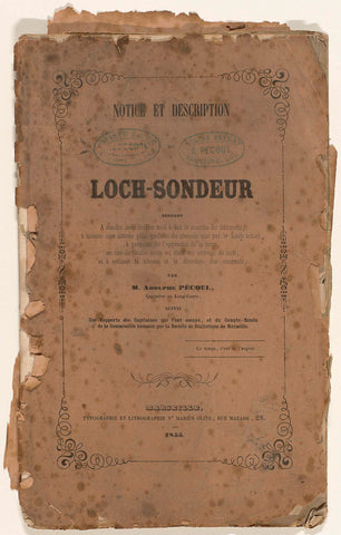 Brochure, Adolphe Pécoul, 1855 Canvas Print