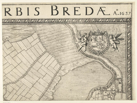 Siege of Breda (top right page), 1637, Balthasar Florisz. of Berckenrode, 1637 Canvas Print