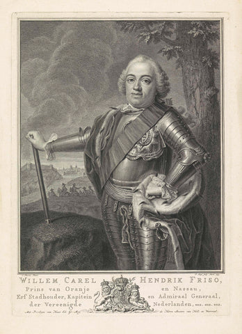 Portret van Willem IV, prins van Oranje-Nassau, Pieter Tanjé, 1753 Canvas Print