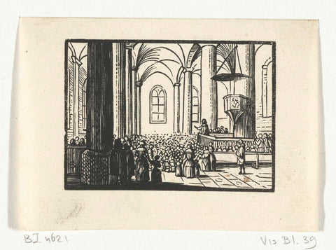 Protestant church, Dirck de Bray, 1635 - 1694 Canvas Print