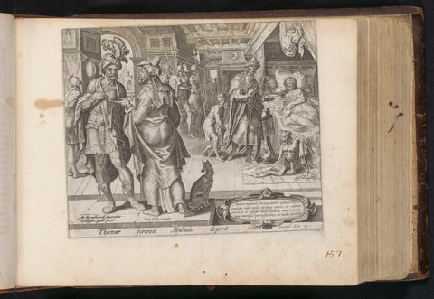 Jonadab Advises Amnon, Philip Galle, 1646 Canvas Print