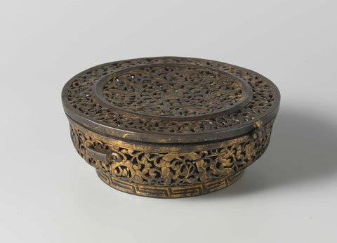 Box with lid and openwork decoration, anonymous, 1700 - 1800 Canvas Print