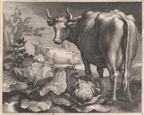 Cows, Boëtius Adamsz. Bolswert, 1611 Canvas Print