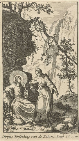 Temptation of Christ, anonymous, 1720 Canvas Print