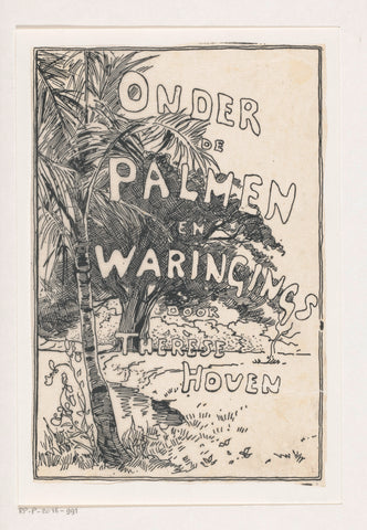 Band design for: Thérèse Hoven, Onder de palmen en waringins, 1893, anonymous, Willem Wenckebach, in or before 1893 Canvas Print