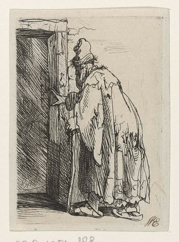 Blind Tobias at a door, William James Smith, 1824 Canvas Print