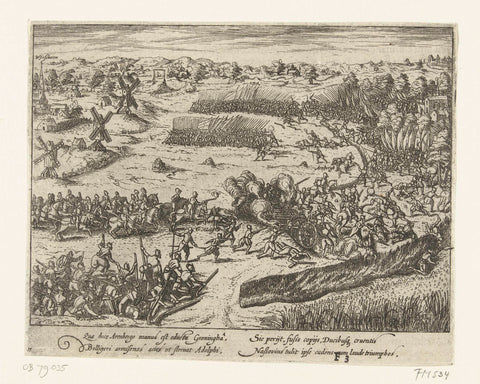 Battle of Heiligerlee, 1568, anonymous, 1613 - 1615 Canvas Print