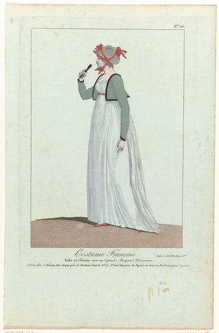 Costume Français, then Nouveau Costume Parisien 1799-1810, No. 20: Robe en Chemis (...), anonymous, 1799-1810 Canvas Print