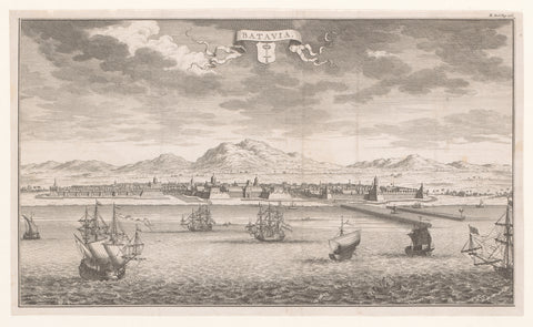 View of Batavia, anonymous, c. 1700 - c. 1800 Canvas Print