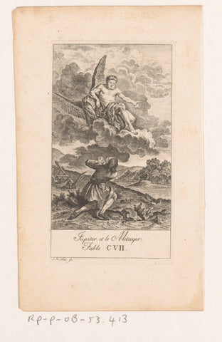 Fable of Jupiter and the tenant, Johann Heinrich Meil (der Ältere), 1758 Canvas Print