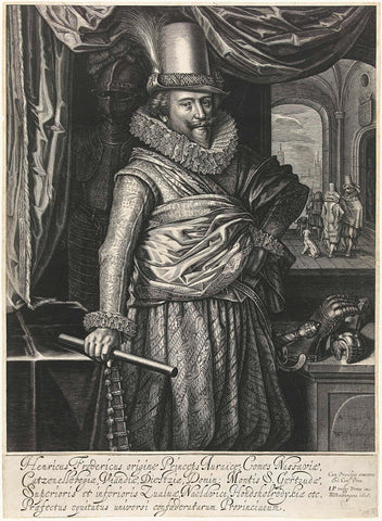 Portrait of Frederik Hendrik, Prince of Orange-Nassau, Willem Jacobsz. Delff, 1628 Canvas Print